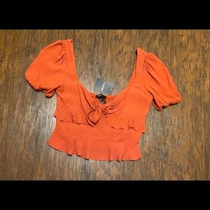 Cute orange summer top